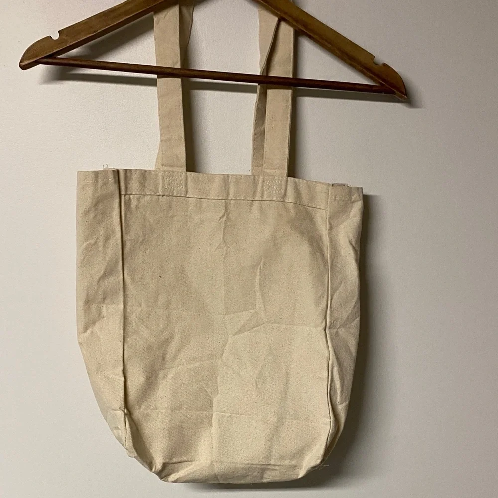 Q-Tees 100% Cotton Cream Tote Bag with Chicken Print - Picture 3 of 6